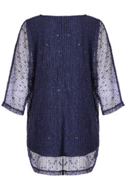 3/4 Sleeve Butterfly Print Popcorn Top -Mod Vanta Sales Store 900309453 alt2