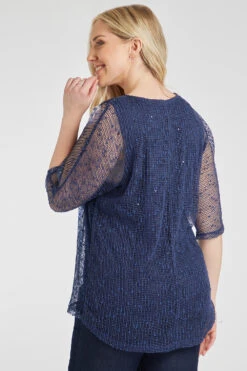 3/4 Sleeve Butterfly Print Popcorn Top -Mod Vanta Sales Store 900309453 alt51