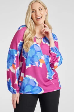 Long Sleeve Abstract Flower Wrap Top 18 Long Sleeve Abstract Flower Wrap Top -Mod Vanta Sales Store 900309663 alt11