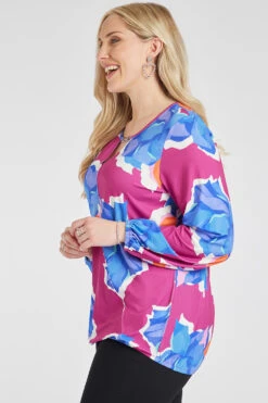 Long Sleeve Abstract Flower Wrap Top 17 Long Sleeve Abstract Flower Wrap Top -Mod Vanta Sales Store 900309663 alt41