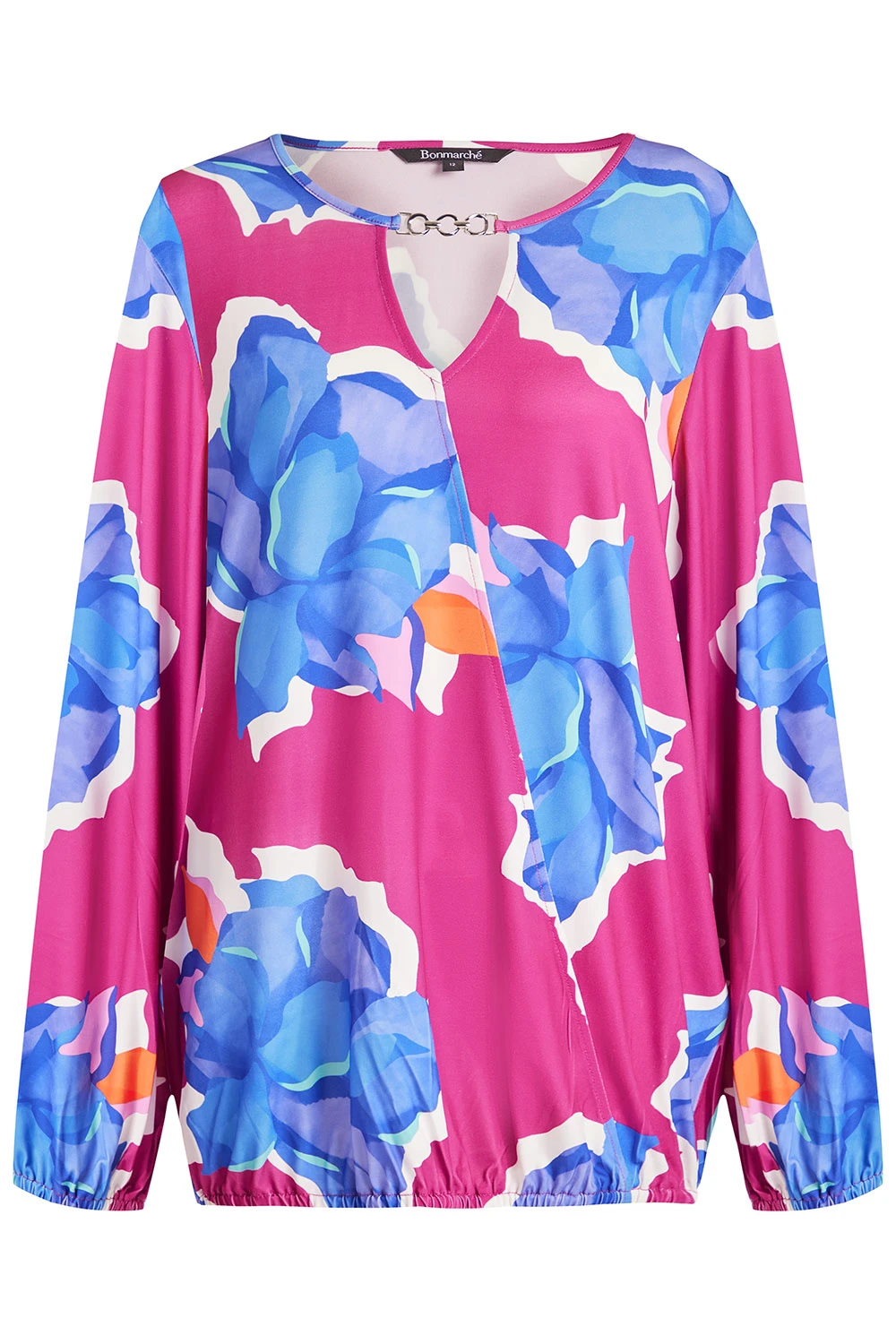 Long Sleeve Abstract Flower Wrap Top 4 Long Sleeve Abstract Flower Wrap Top - Image 2