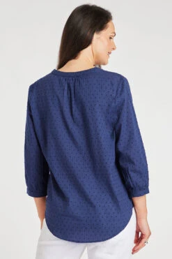 3/4 Sleeve Trailing Floral Embroidery Blouse -Mod Vanta Sales Store 900310153 alt5