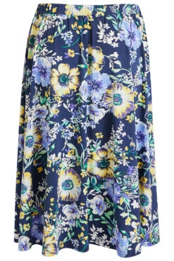 Large Floral Print Midi Skirt -Mod Vanta Sales Store 900311153 alt2