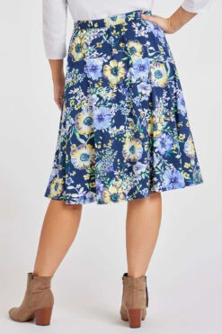 Large Floral Print Midi Skirt -Mod Vanta Sales Store 900311153 alt51