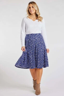 Ditsy Floral Design Midi Skirt -Mod Vanta Sales Store 900311253 alt11