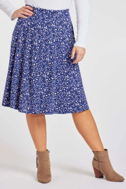 Ditsy Floral Design Midi Skirt