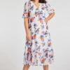 Watercolour Floral Chiffon Tea Dress -Mod Vanta Sales Store 900312093 alt1
