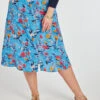 Floral Print Button Through Skirt