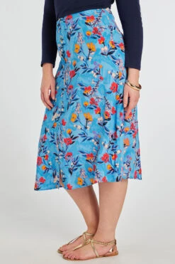 Floral Print Button Through Skirt -Mod Vanta Sales Store 900315160 alt4