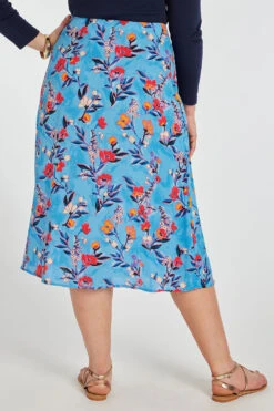 Floral Print Button Through Skirt -Mod Vanta Sales Store 900315160 alt5