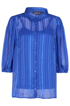 Plain Balloon Sleeve Drop Hem Blouse -Mod Vanta Sales Store 900315340 default