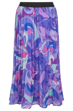 Floral Swirl Pleated Chiffon Skirt -Mod Vanta Sales Store 900315765 alt21