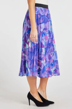 Floral Swirl Pleated Chiffon Skirt -Mod Vanta Sales Store 900315765 alt41
