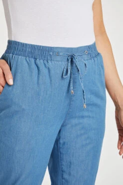 Tie Waist Chambray Trousers -Mod Vanta Sales Store 900323409 alt5