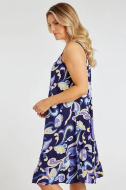 Paisley Swirl Frill Hem Dress -Mod Vanta Sales Store 900333653 alt4