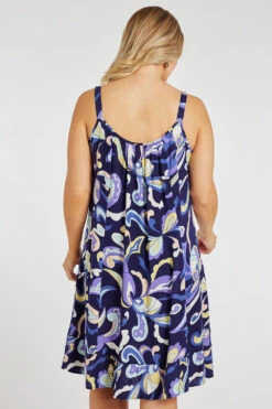 Paisley Swirl Frill Hem Dress -Mod Vanta Sales Store 900333653 alt5