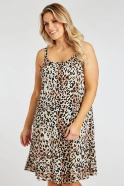 Animal Print Frill Hem Dress -Mod Vanta Sales Store 900333751 alt3