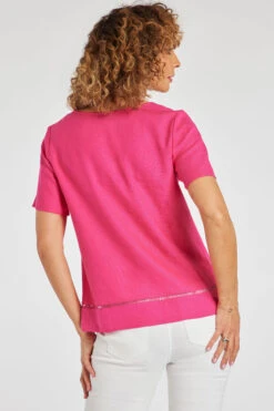 Short Sleeve Square Neck Plain Linen Top -Mod Vanta Sales Store 900336363 alt4