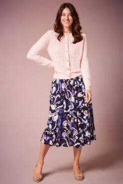 Paisley Swirl Crinkle Tiered Skirt -Mod Vanta Sales Store 9003372