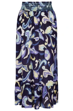 Paisley Swirl Crinkle Tiered Skirt -Mod Vanta Sales Store 900337253 alt2