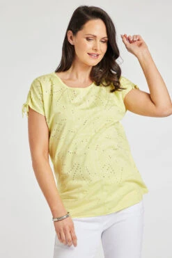 Short Sleeve Burnout Top