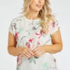Short Sleeve Woven Floral Top