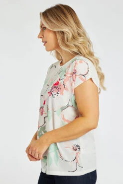 Short Sleeve Woven Floral Top -Mod Vanta Sales Store 900344093 alt41