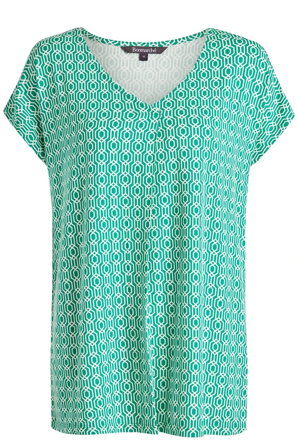 Short Sleeve Pleated Geo Diamond T-Shirt 4 Short Sleeve Pleated Geo Diamond T-Shirt - Image 2