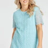 Short Sleeve Crochet Tunic -Mod Vanta Sales Store 900344403 alt1