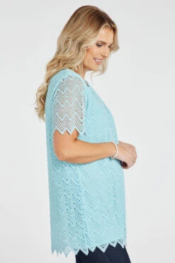 Short Sleeve Crochet Tunic -Mod Vanta Sales Store 900344403 alt3