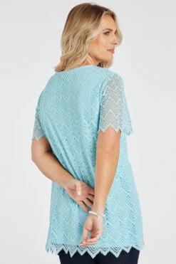 Short Sleeve Crochet Tunic -Mod Vanta Sales Store 900344403 alt4
