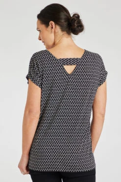 Short Sleeve Bar Back Foulard T-Shirt -Mod Vanta Sales Store 900344507 alt4