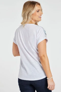 Short Sleeve T-Shirt With Shoulder Detail -Mod Vanta Sales Store 900344793 alt4