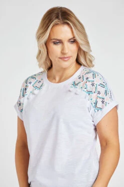 Short Sleeve T-Shirt With Shoulder Detail -Mod Vanta Sales Store 900344793 alt5