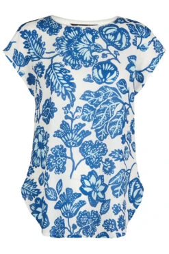 Short Sleeve Folk Floral Woven Front Tunic -Mod Vanta Sales Store 900344893 default