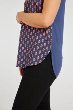 Short Sleeve Tile Print Woven Front Tunic -Mod Vanta Sales Store 900344953 alt5