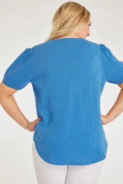 Embroidered Half Placket Overhead Shirt -Mod Vanta Sales Store 900345509 alt4