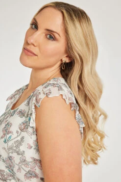 Sleeveless Folk Floral Longline Top With Tie Waist -Mod Vanta Sales Store 900346144 alt5