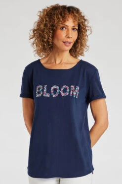 Short Sleeve Embroidered Bloom T-Shirt