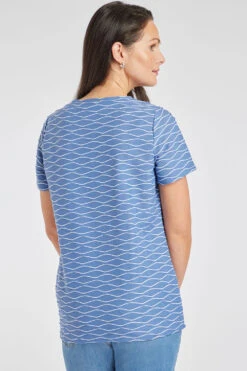 Short Sleeve Textured Print T-Shirt -Mod Vanta Sales Store 900347709 alt3