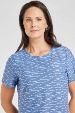 Short Sleeve Textured Print T-Shirt -Mod Vanta Sales Store 900347709 alt4