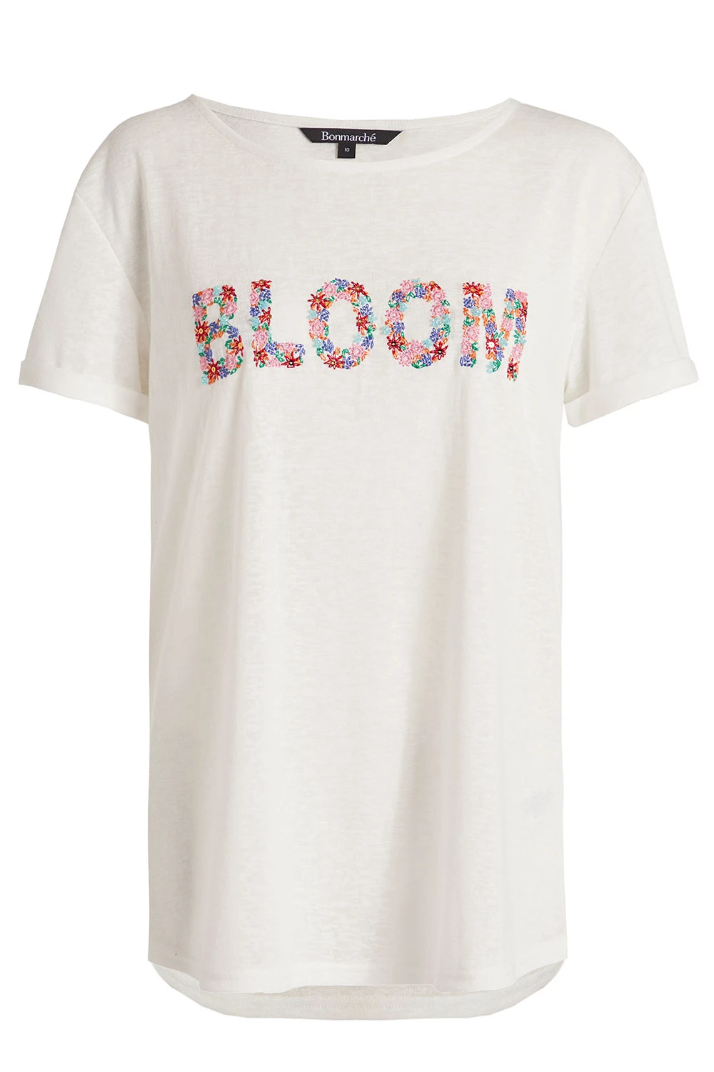 Short Sleeve Bloom Embroidered T-Shirt 4 Short Sleeve Bloom Embroidered T-Shirt - Image 2