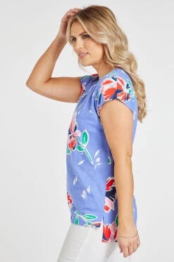 Short Sleeve Large Spaced Floral T-Shirt 12 Short Sleeve Large Spaced Floral T-Shirt -Mod Vanta Sales Store 900347909 alt3