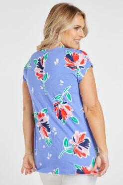 Short Sleeve Large Spaced Floral T-Shirt 11 Short Sleeve Large Spaced Floral T-Shirt -Mod Vanta Sales Store 900347909 alt4