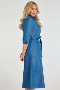 Chambray Shirt Dress -Mod Vanta Sales Store 900351126 alt3