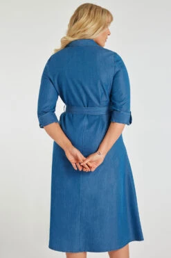 Chambray Shirt Dress -Mod Vanta Sales Store 900351126 alt4