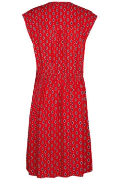 Sleeveless Foulard Dot Print Woven Dress With Zip Front -Mod Vanta Sales Store 900351369 alt2