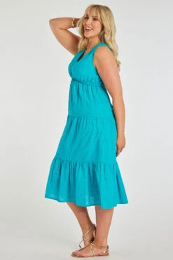 Sleeveless Tiered Textured Midi Dress 24 Sleeveless Tiered Textured Midi Dress -Mod Vanta Sales Store 900351508 alt3