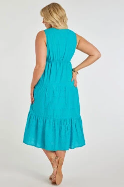 Sleeveless Tiered Textured Midi Dress 23 Sleeveless Tiered Textured Midi Dress -Mod Vanta Sales Store 900351508 alt4