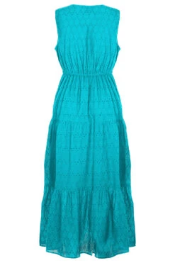 Sleeveless Tiered Textured Midi Dress 16 Sleeveless Tiered Textured Midi Dress -Mod Vanta Sales Store 900351589 alt2